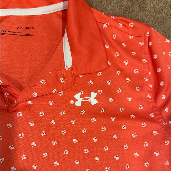 Under Armour Kids Red Polo Shirt - Picture 3 of 6